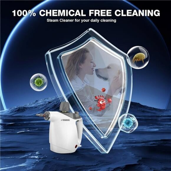 Handheld Steam Cleaner 16 Piece Set for Bathroom Car Home Grease Cleaning - Picture 6 of 7